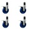 Service Caster 5'' Solid Poly Swivel 1-5/8'' Expanding Stem Caster Set Total Lock Brake, 4PK SCC-EXTTL20S514-SPUS-158-4 - alternate 1